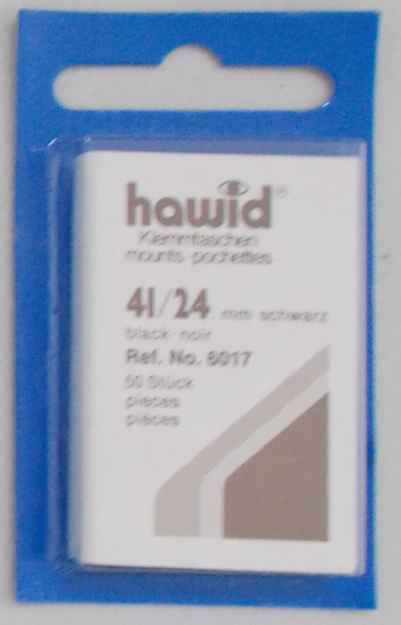 (image for) Hawid Stamp Mounts - Black 41mm x 24mm